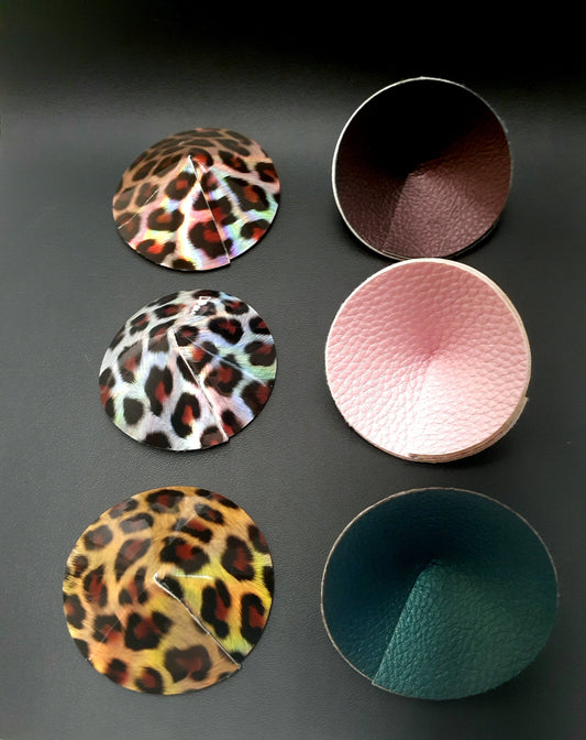 Holographic Vegan leather cheetah print pasties