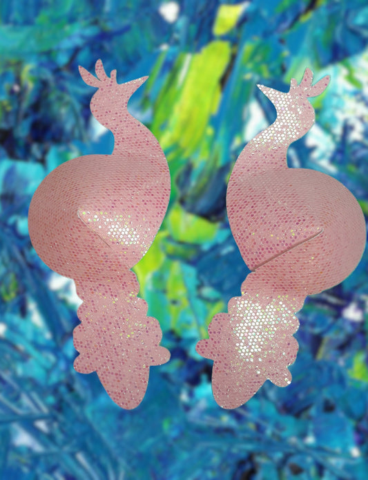 Pink peacock glitter carnival e nipple covers