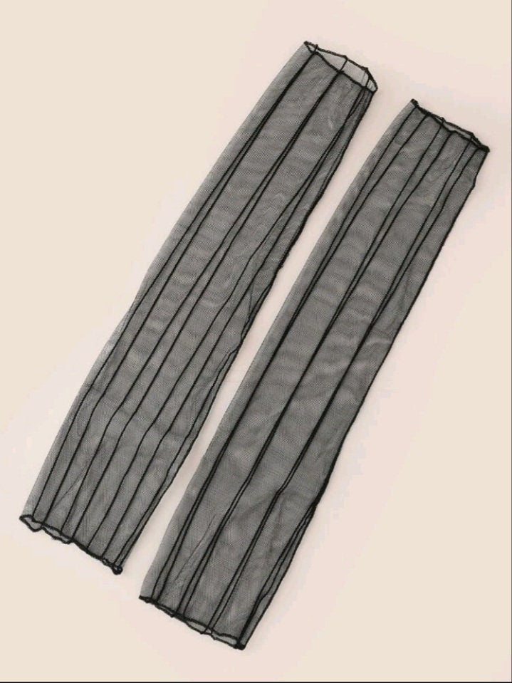 UV protection striped arm sleeves