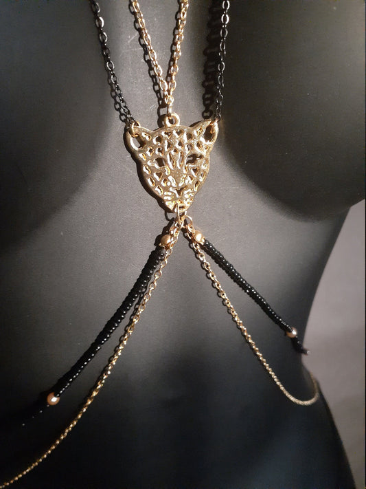 Leopard beaded body chains