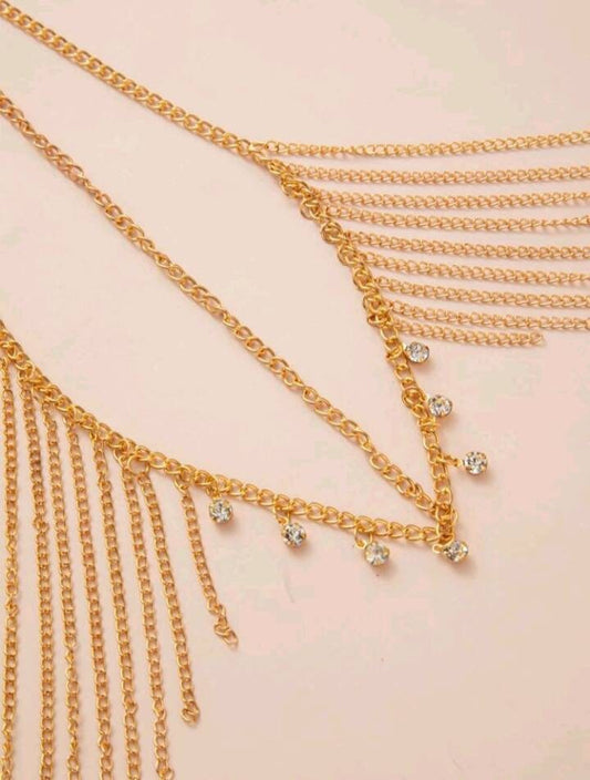 Golden chain hair adornment