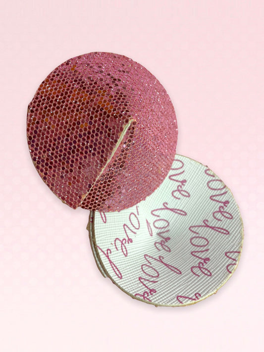 Pink sequin glitter nipple pasties. Valentines day collection