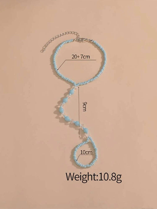 UV reactive beach anklet