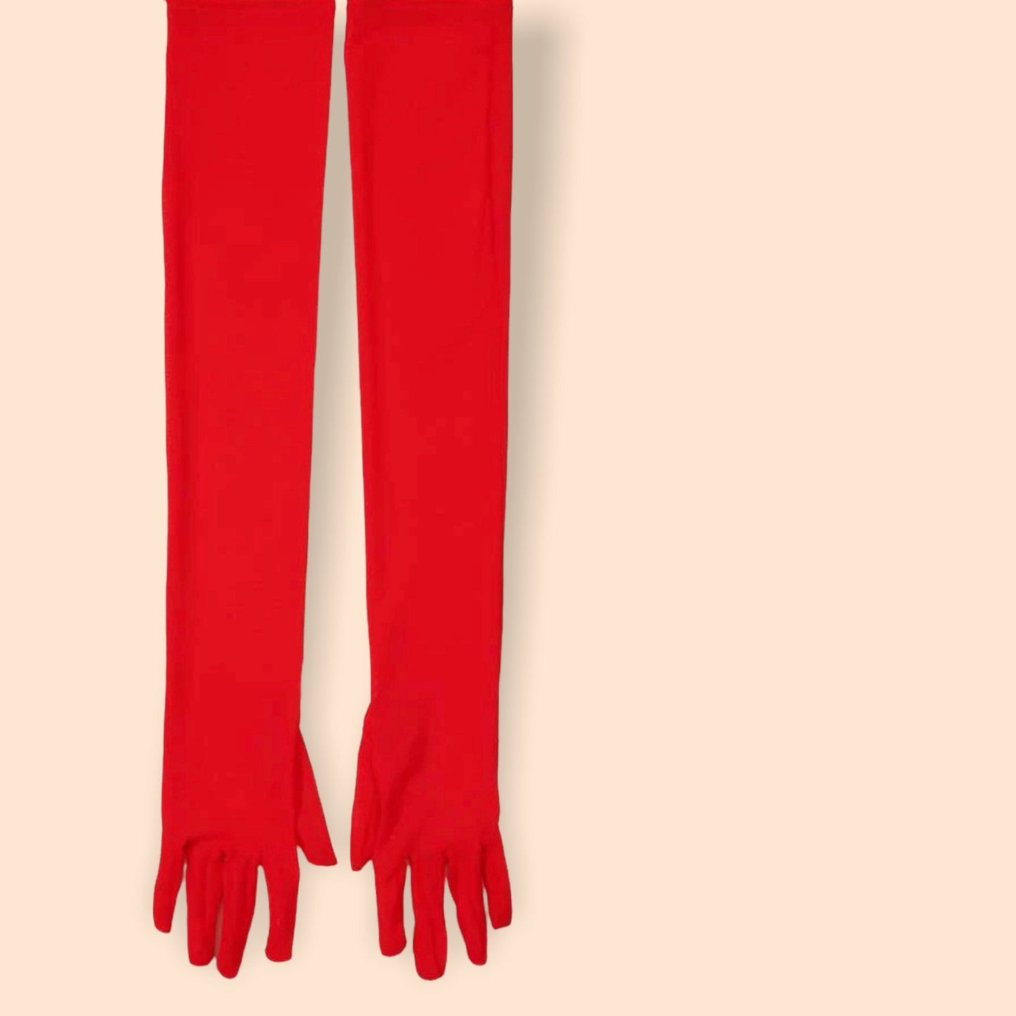 Plain red fashion gloves