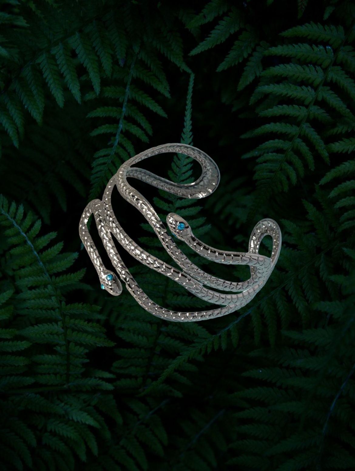 Silver snake cuff bracelet, Adjustable silver snake bracelet,Snake Cuff bangle