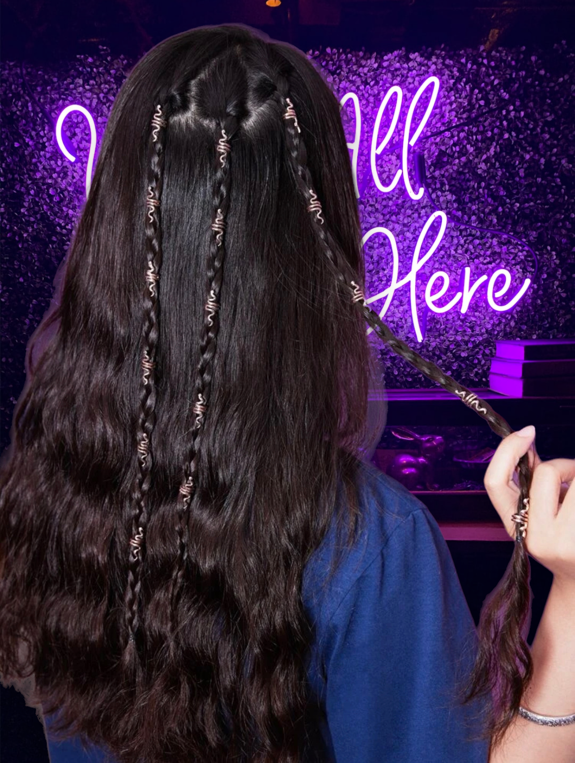 Snake design hair adornment beads, Medusa inspired hair accessories, Rose gold hair accessory beads