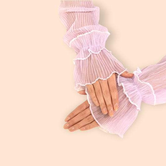 Sheer lavender arm sleeves