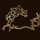 Floral design mitten chain rings