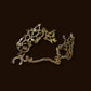 Floral design mitten chain rings