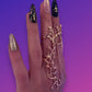 womens vintage floral finger rings