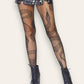 Black fishnet snake tights