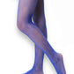 Royal blue fishnet fashion tights with elastic waist band