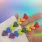 Rainbow heart design heair accessories for pride month