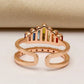 cubic zirconia womens adjustable ring
