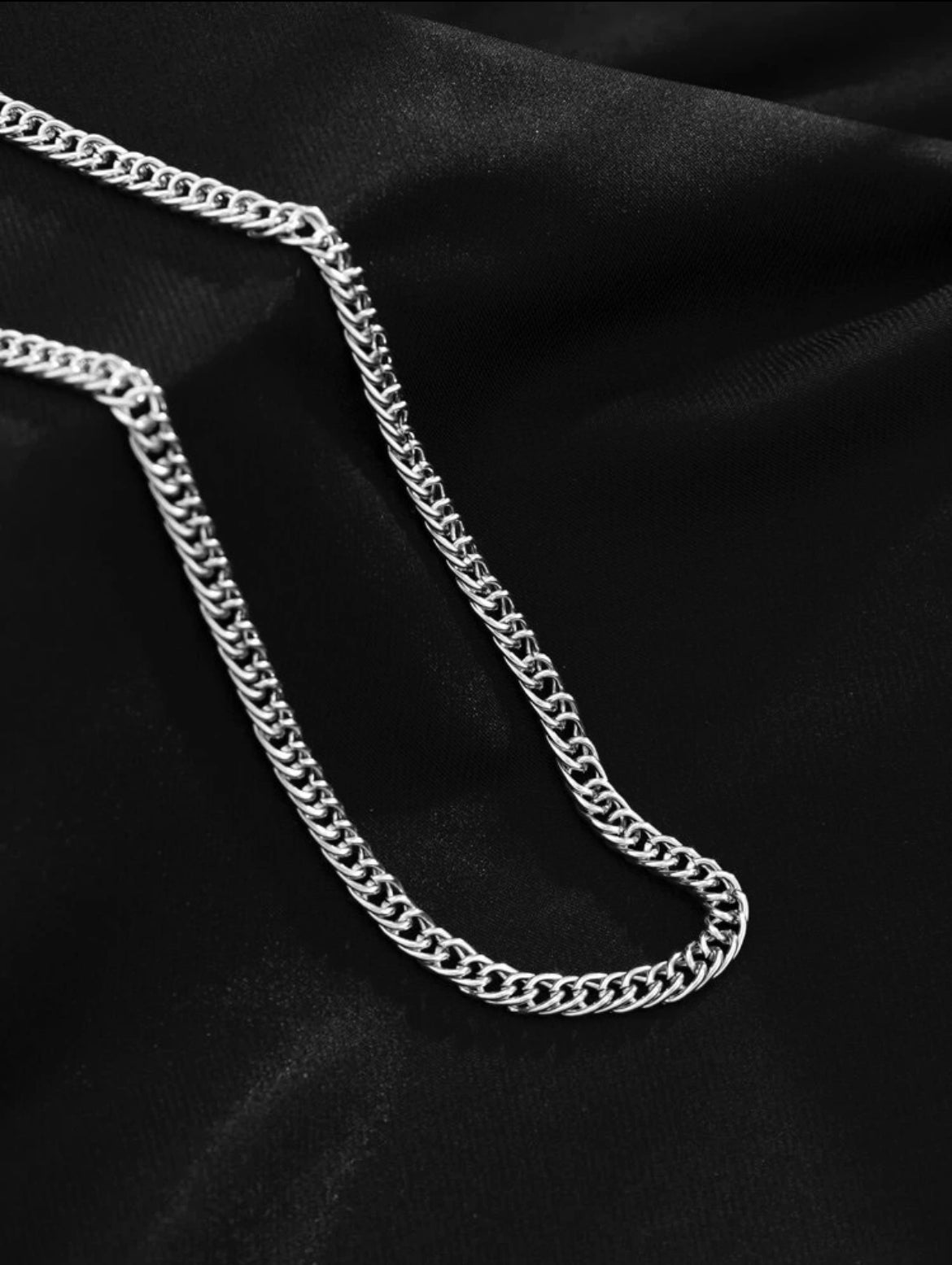 Mens Minimalist Silver Waist Chain