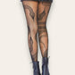 Fishnet tights with snake design