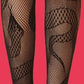 snake fishnet tights