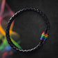 Unisex leather pride bracelet