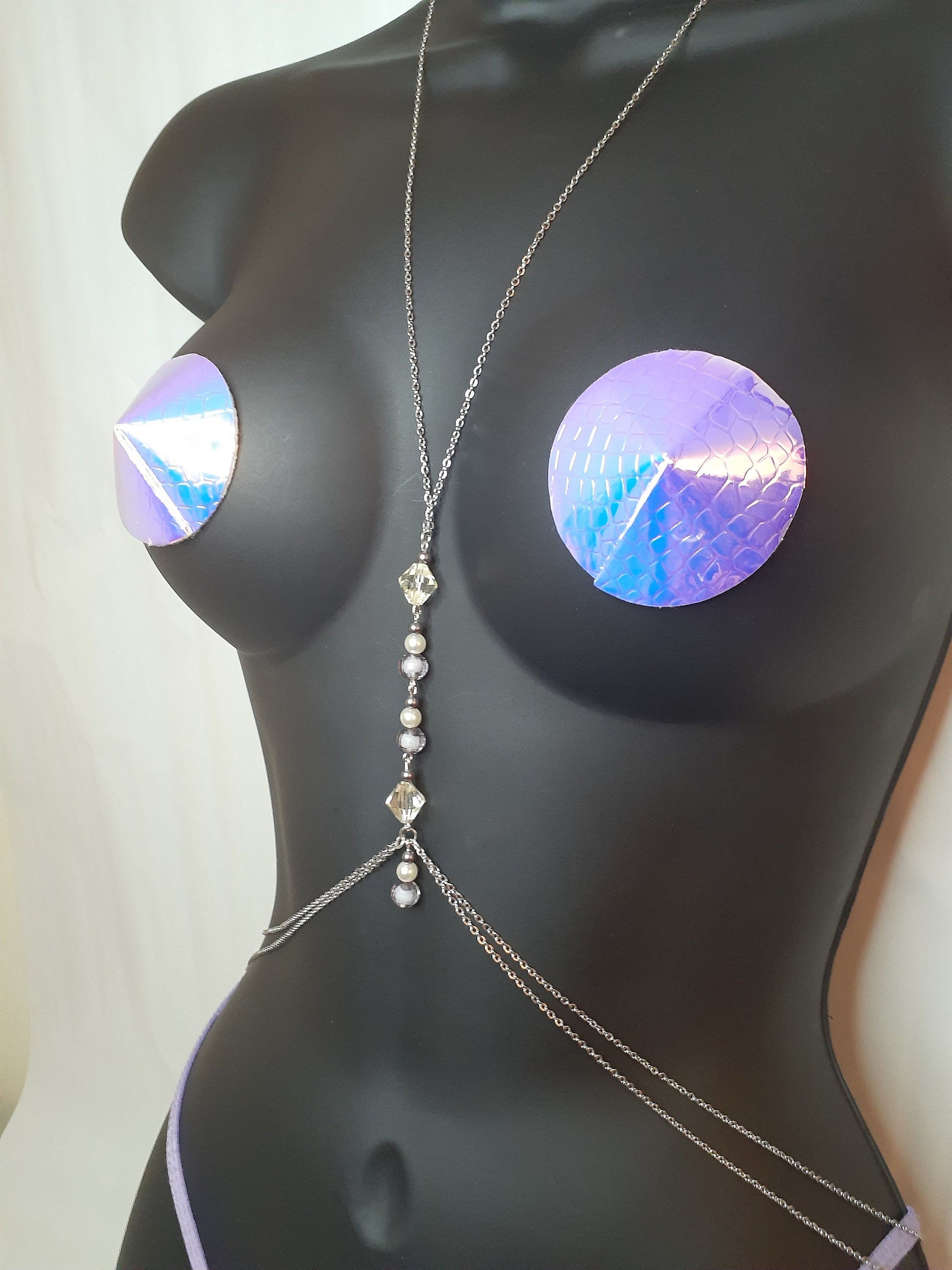 Nipple pasties- Unique Holographic snake skin design