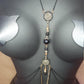 Black and gold layered body chain