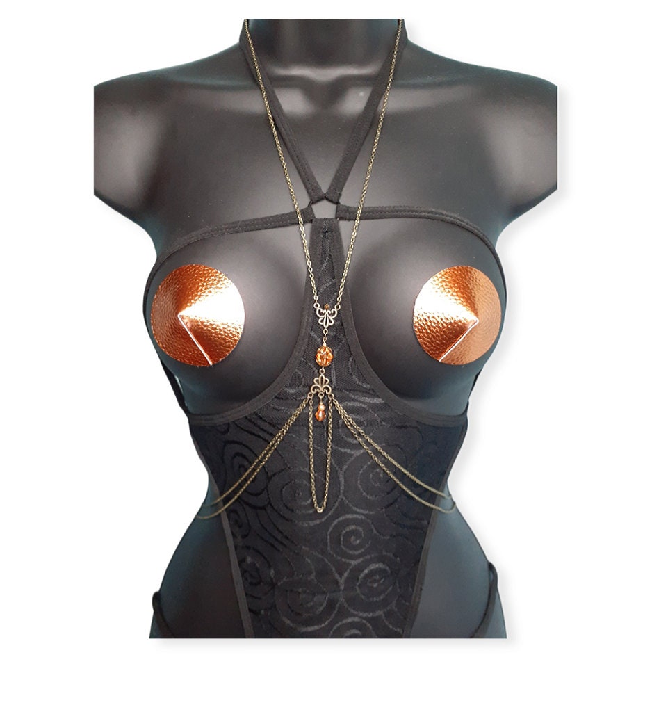 Sexy unique antique style body chain