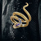 Adjustable unisex snake ring. Fashion statement ring.