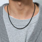 Mens black chain minimalist necklace