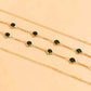 Emerald and gold waist chain