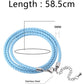 Blue leather corded bracelet