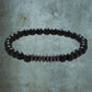 Unisex gun metal stretch beaded bracelet