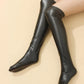 Black vegan leather leggings