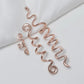 Rose gold hair beads