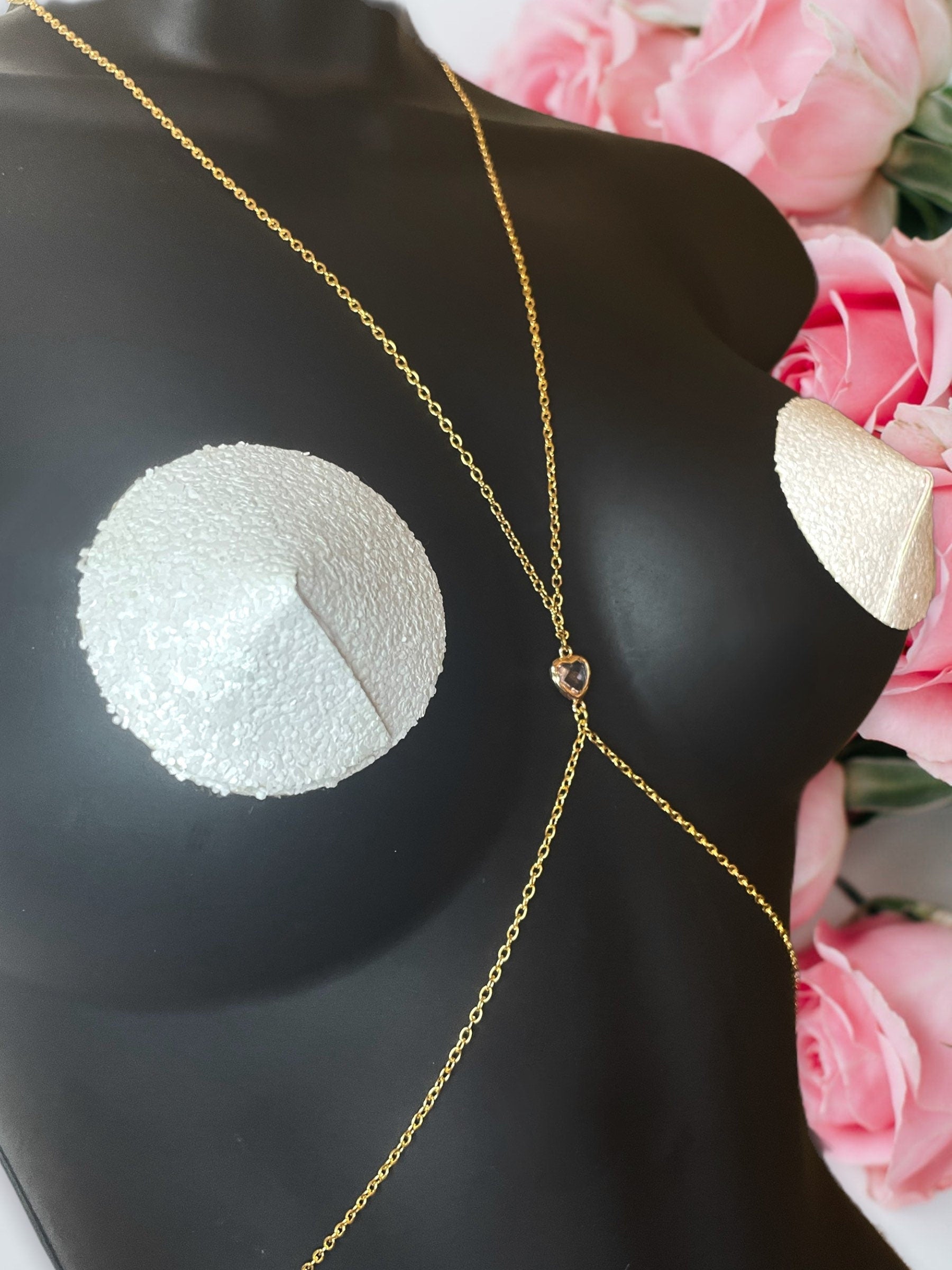 Stiletto shaped pasties provide extra room for the nipples