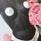 White glitter pasties on mannequin with our signature heart matching body chain