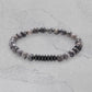 Gun metal marble beaded mens bracelet. Stylish mens fashion jewelry.