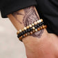 Beaded mens bracelet set
