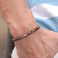 Minimalist beaded mens bracelet