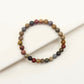 Mens beaded natural stone bracelet. Small beaded mens bracelet. 
