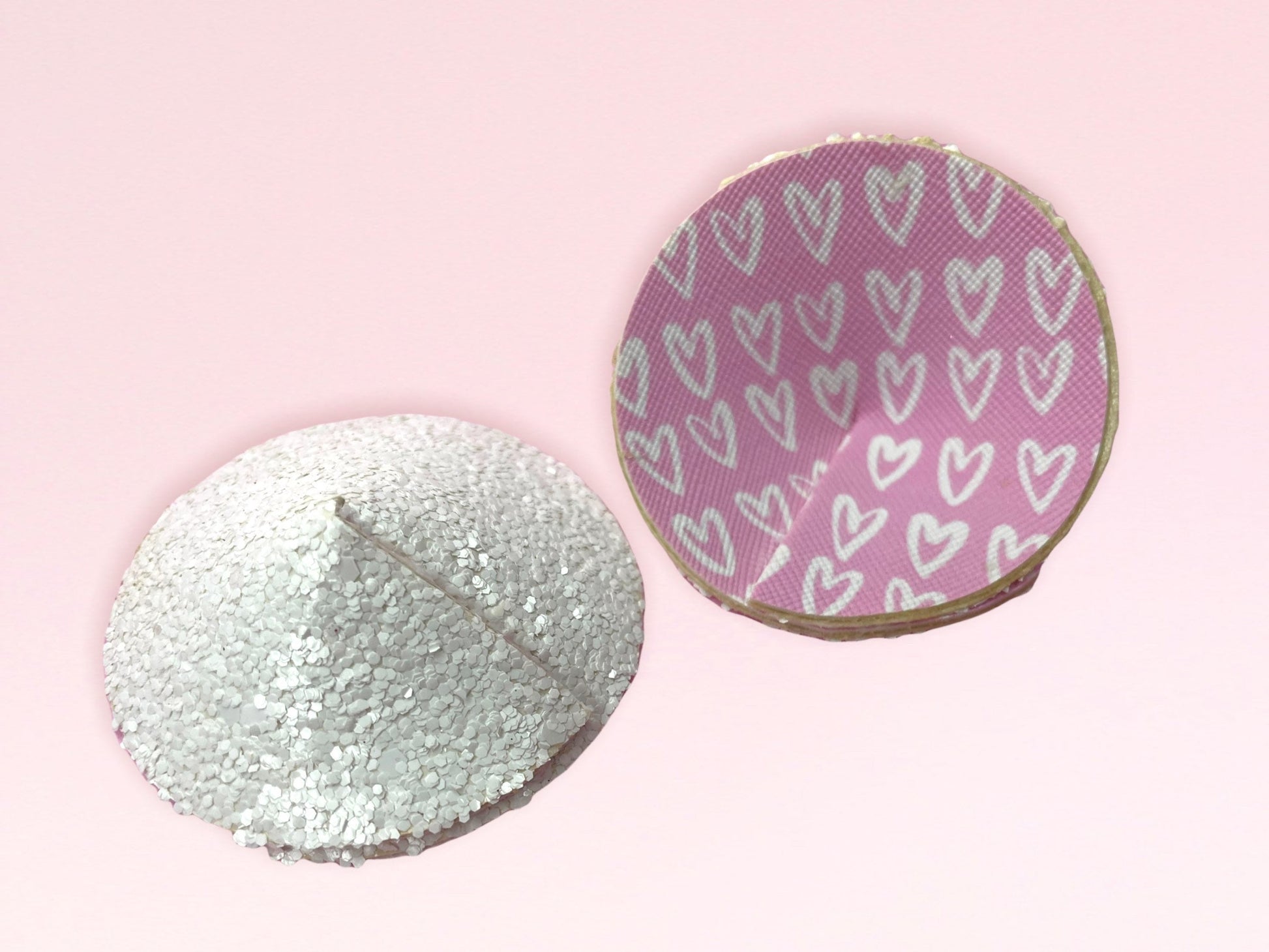 White glitter lingerie pasties
