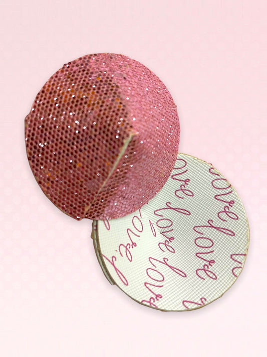 Pink sparkle glitter pasties. 