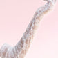 Floral lace long white gloves