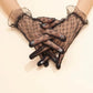 Ruffle trim mesh lolita gloves