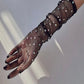 Fishnet rhinestone mesh gloves