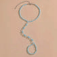 Phosphorescent beaded anklet for women