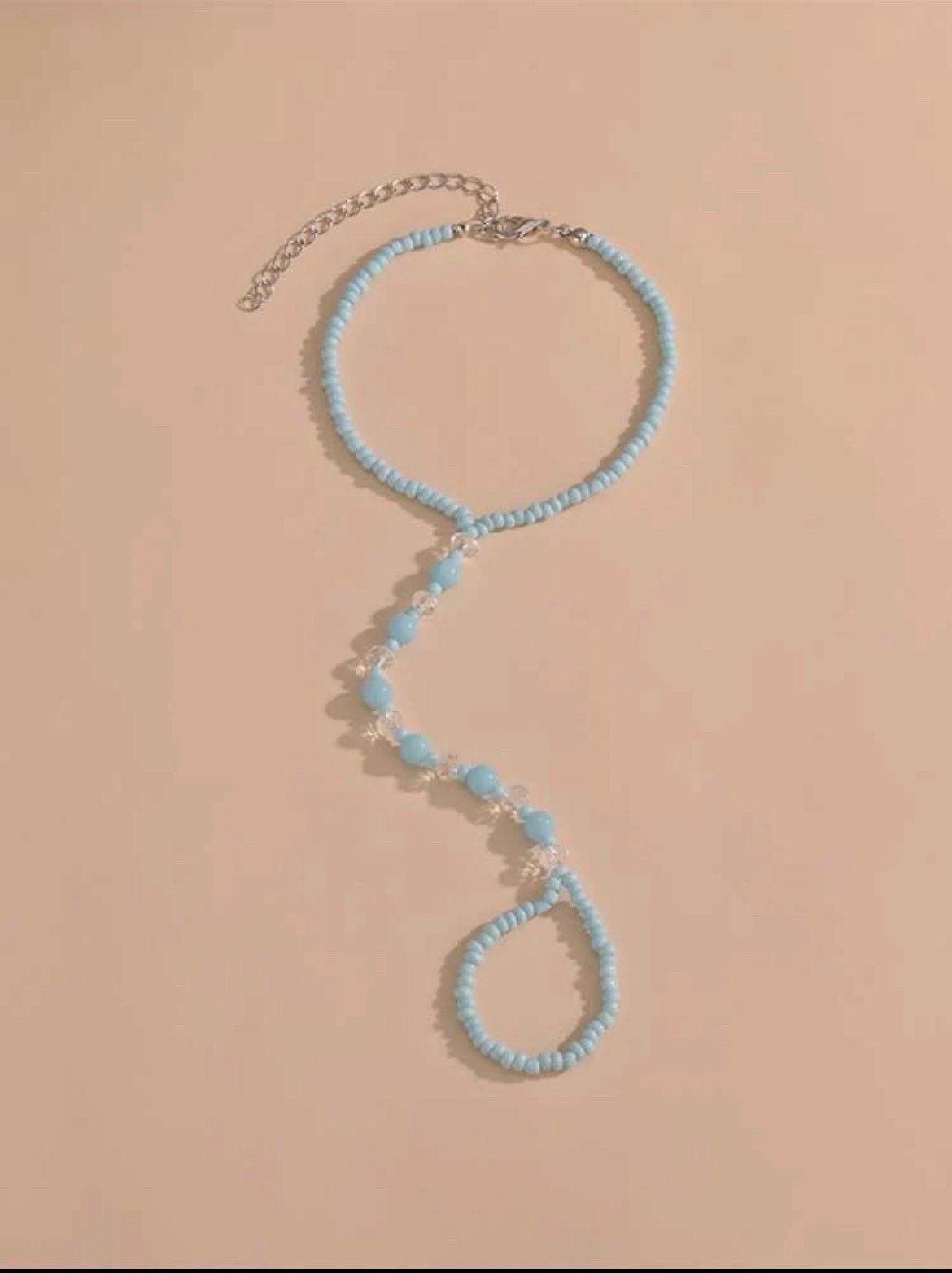 Phosphorescent beaded anklet for women