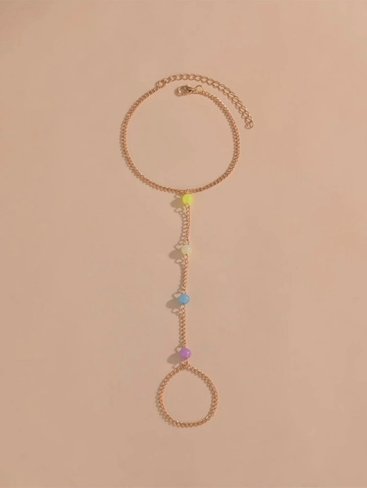 Glow in the dark summer anklet