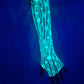 UV reactive arm sleeves, Neon flower pattern arm sleeves, Fluorescent mesh sleeves, Glow in the dark sleeves, Rave arm sleeves