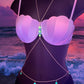 Glow in the dark beach body chain set