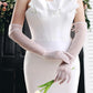 White mesh opera gloves