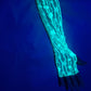 UV reactive arm sleeves, Neon flower pattern arm sleeves, Fluorescent mesh sleeves, Glow in the dark sleeves, Rave arm sleeves